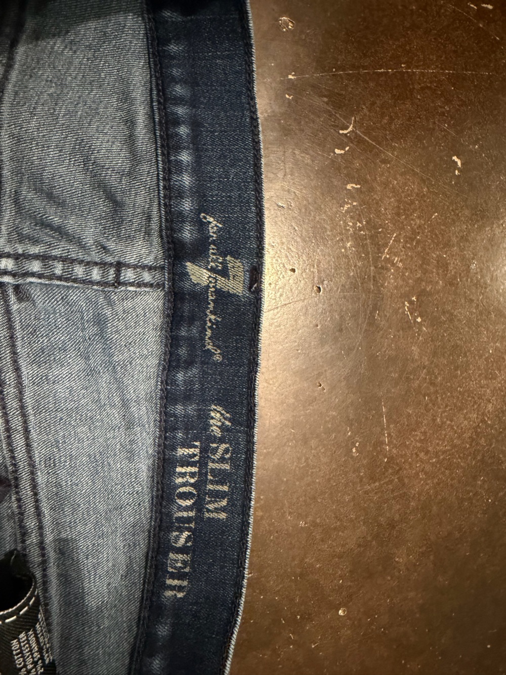 7 For All Mankind Women's Dark Blue Slim Trouser Jeans - Picture 4 of 5